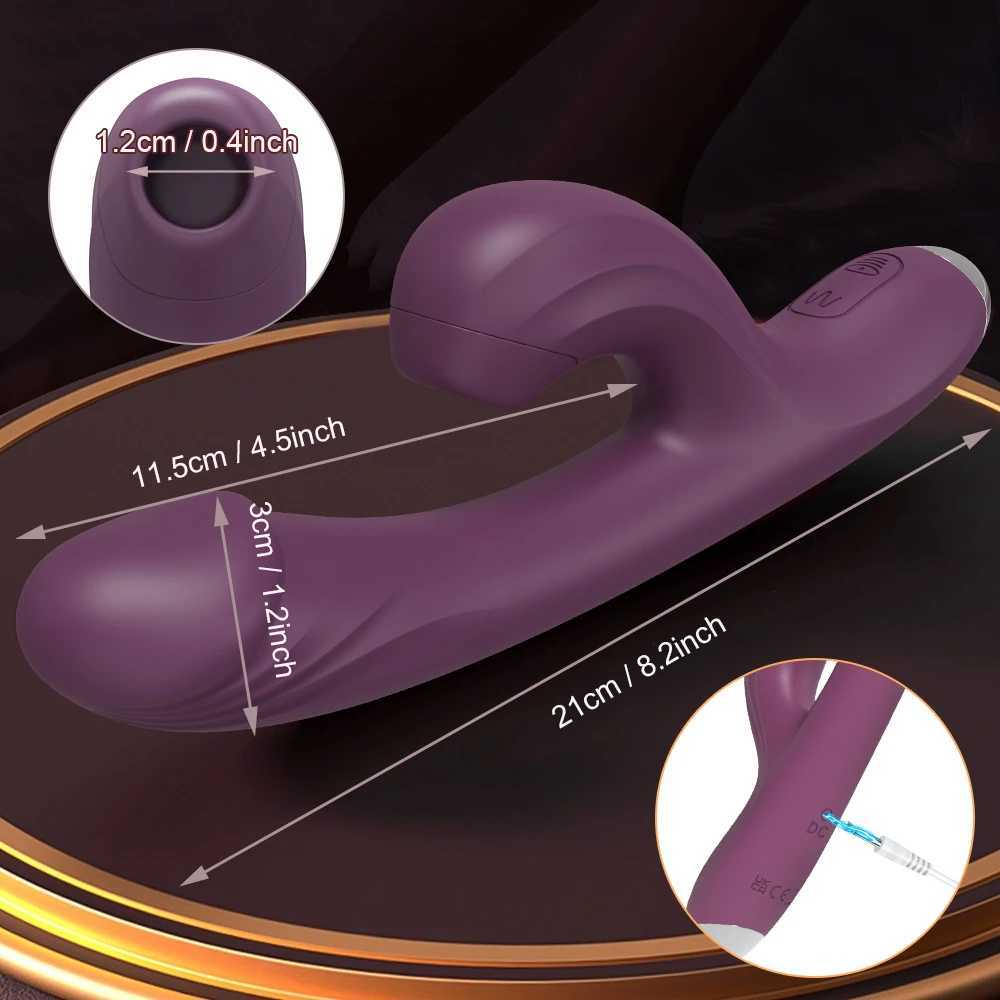 Suction cup vibrator for female vacuum clitoral stimulation clitoral suction cup 2-in-1 G-spot dildo female sex toy adult product W250319