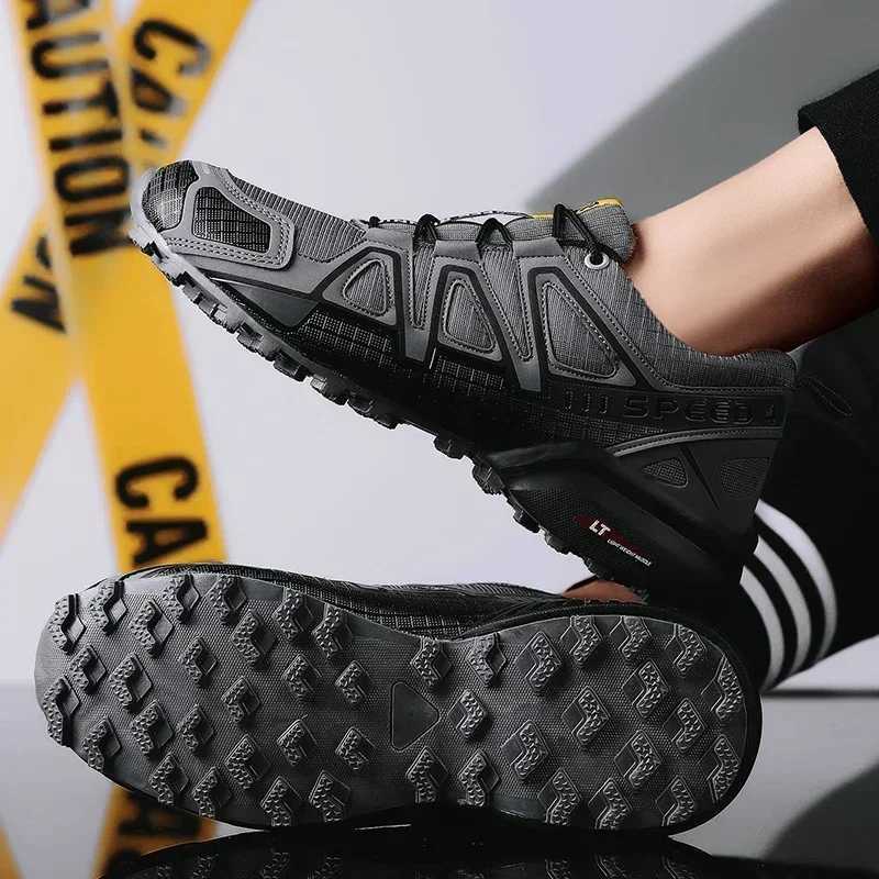 Mens off-road sports shoes mens high-quality outdoor hiking shoes off-road running speed mens sports shoes anti slip cycling sports shoes Z250319
