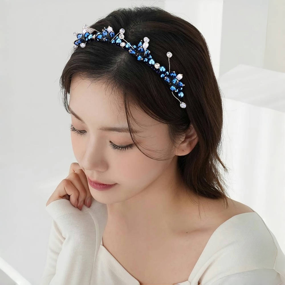 Ladies Artificial Pearl Beaded Hair Accessory with Crystals - Ideal for Bridesmaids and Birthdays