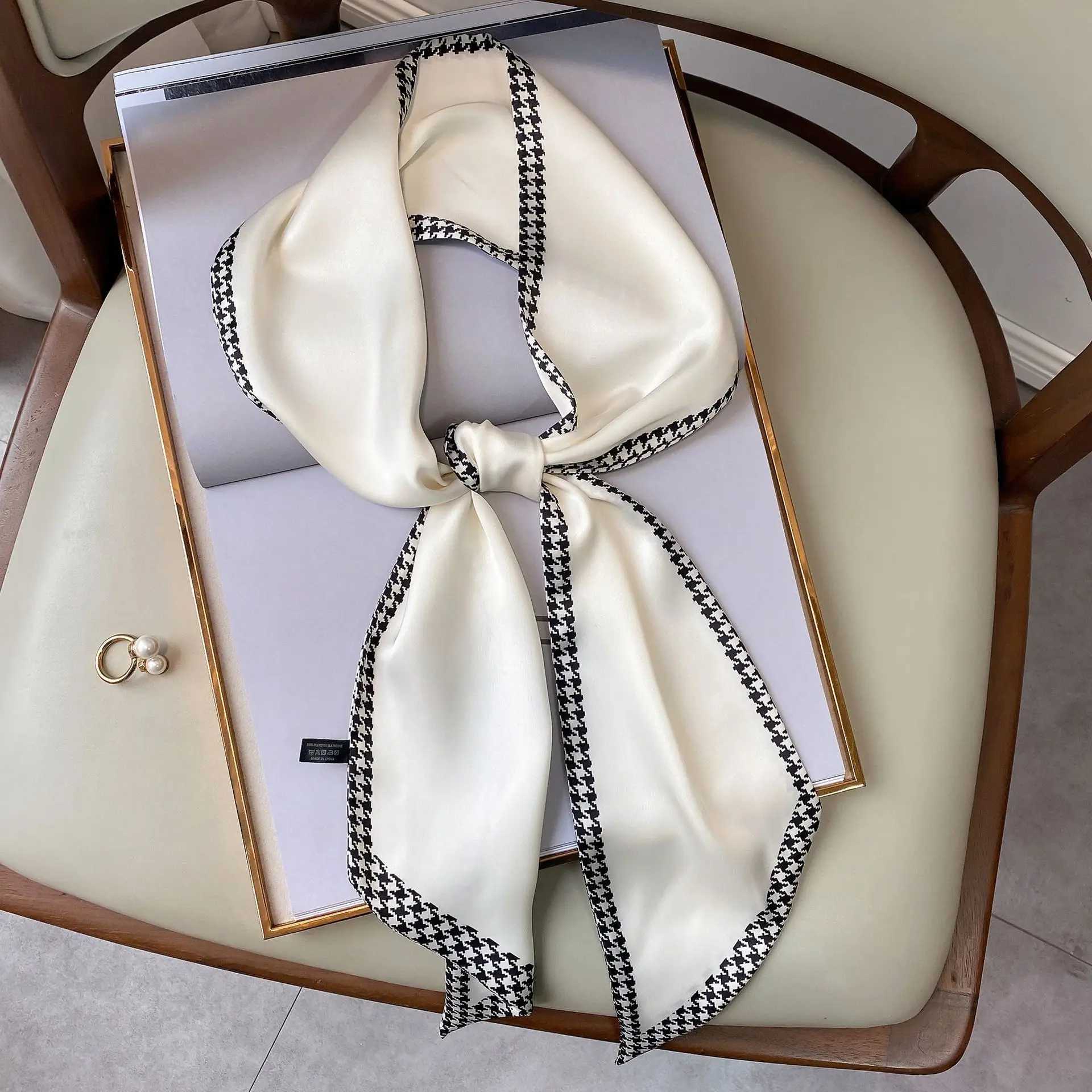 Neck Scarf for Wen Fashion Skinny Hair Bands for ccessories Foard Fem Neckerchief band Bow Tie Ribbon X250319