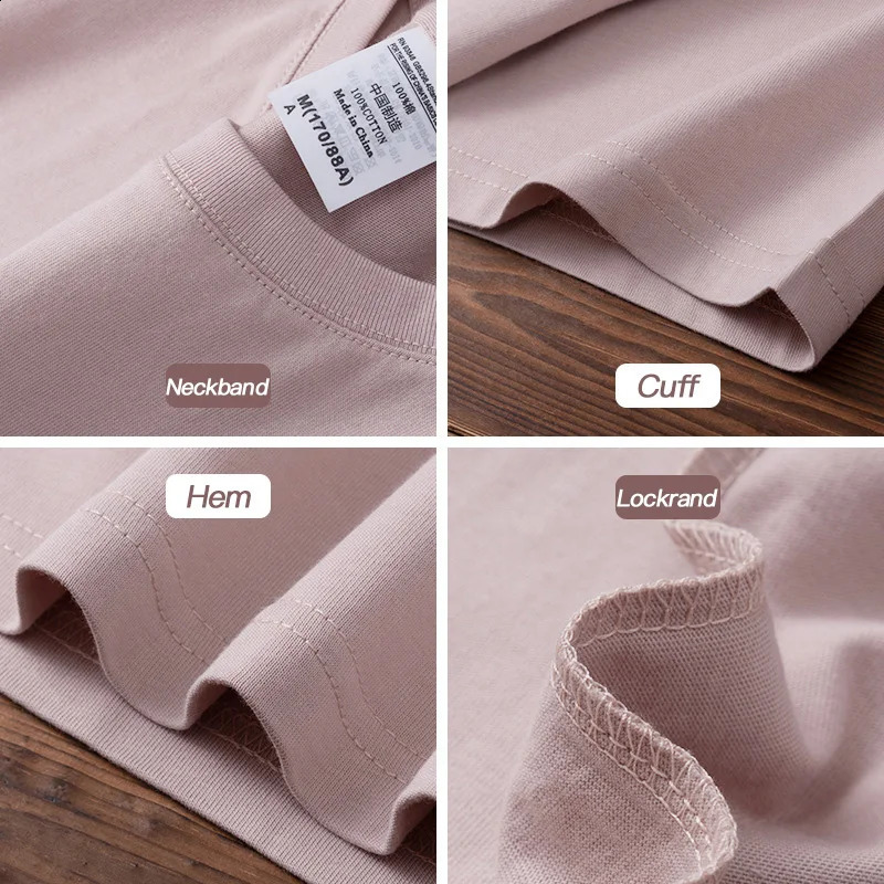 6.7oz 190gsm Combed Cotton Tees Tshirts Mens Solid Tops Woman Male Custom Team Uniform Class Clothes Summer Customization 250319