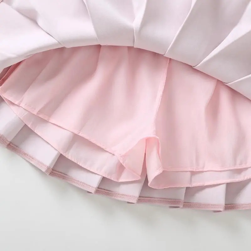 Summer Infant Baby Girl Pleated Skirt Cotton Korean Elastic Waist Little Girl Skirt Loose Versatile Cake Skirt For Children Girl 250319