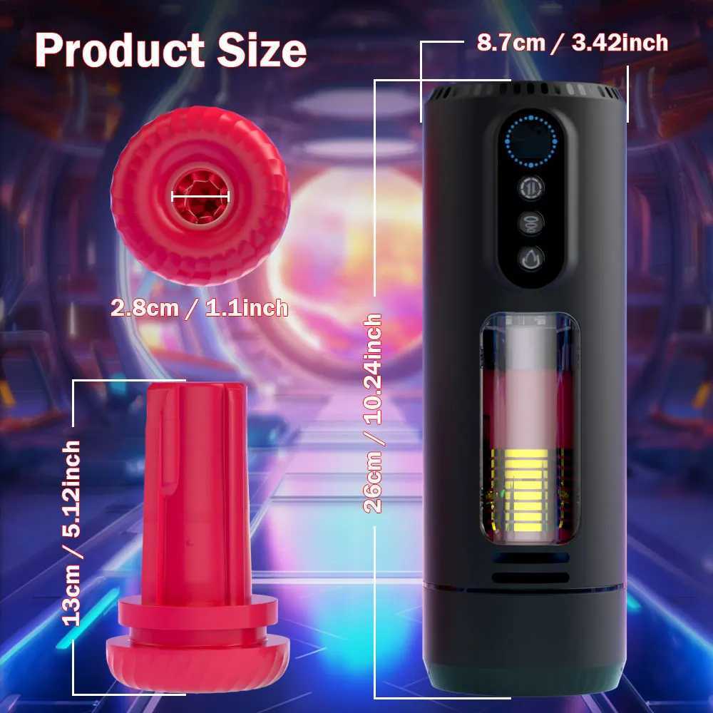 Automatic telescopic rotating male masturbation suction machine for male heating oral sex piston masturbation cup sex toyXJ250319