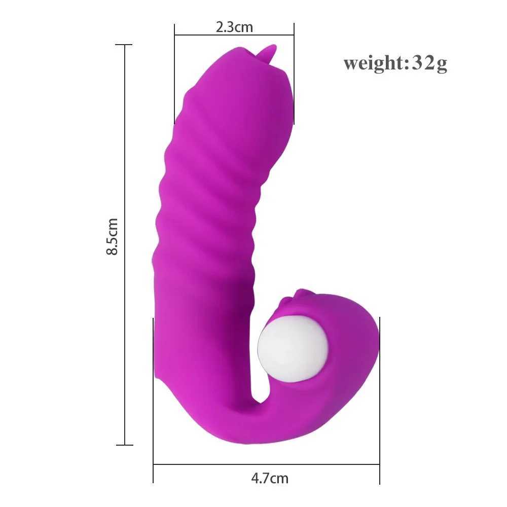 Finger set vibrator female masturbator Clit tongue stimulating licking massager sex exotic accessories female sex toys 18 W250319