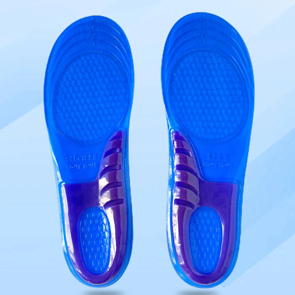 Silicone Gel Insoles For Shoes Soft Shock Absorption Sport Shoes Sole Anti-slip Template For Man Women Foot Care Inserts 250319