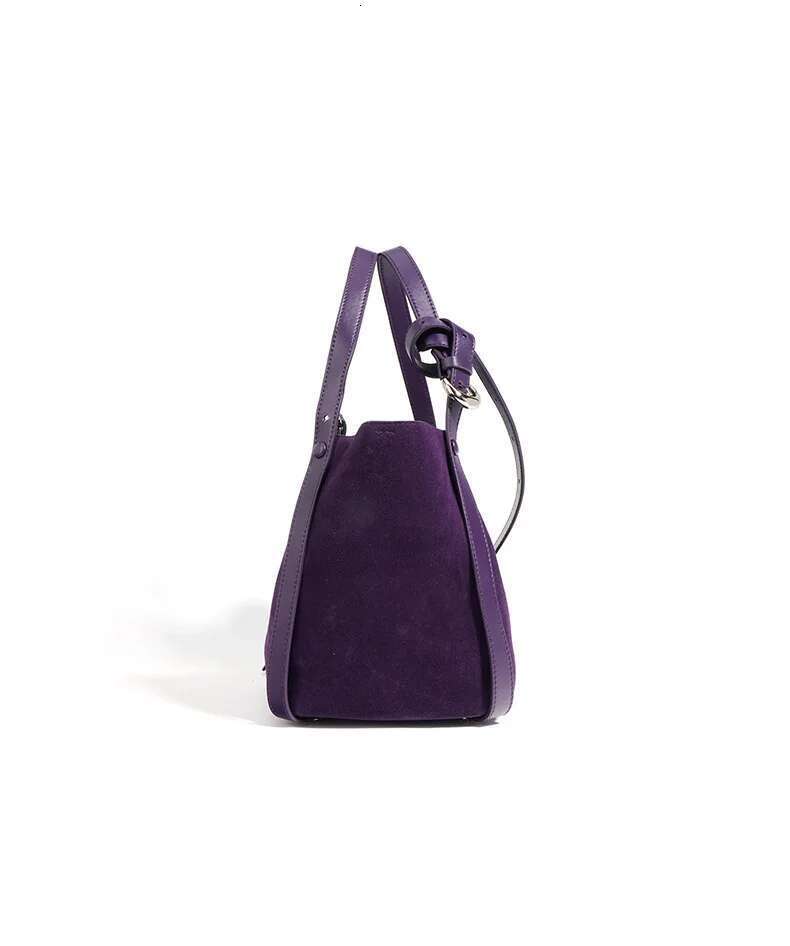 Suede Bags Women Shoulder Handbag And Purses Matte Leather Basket Bag Crossbody Mini Tote