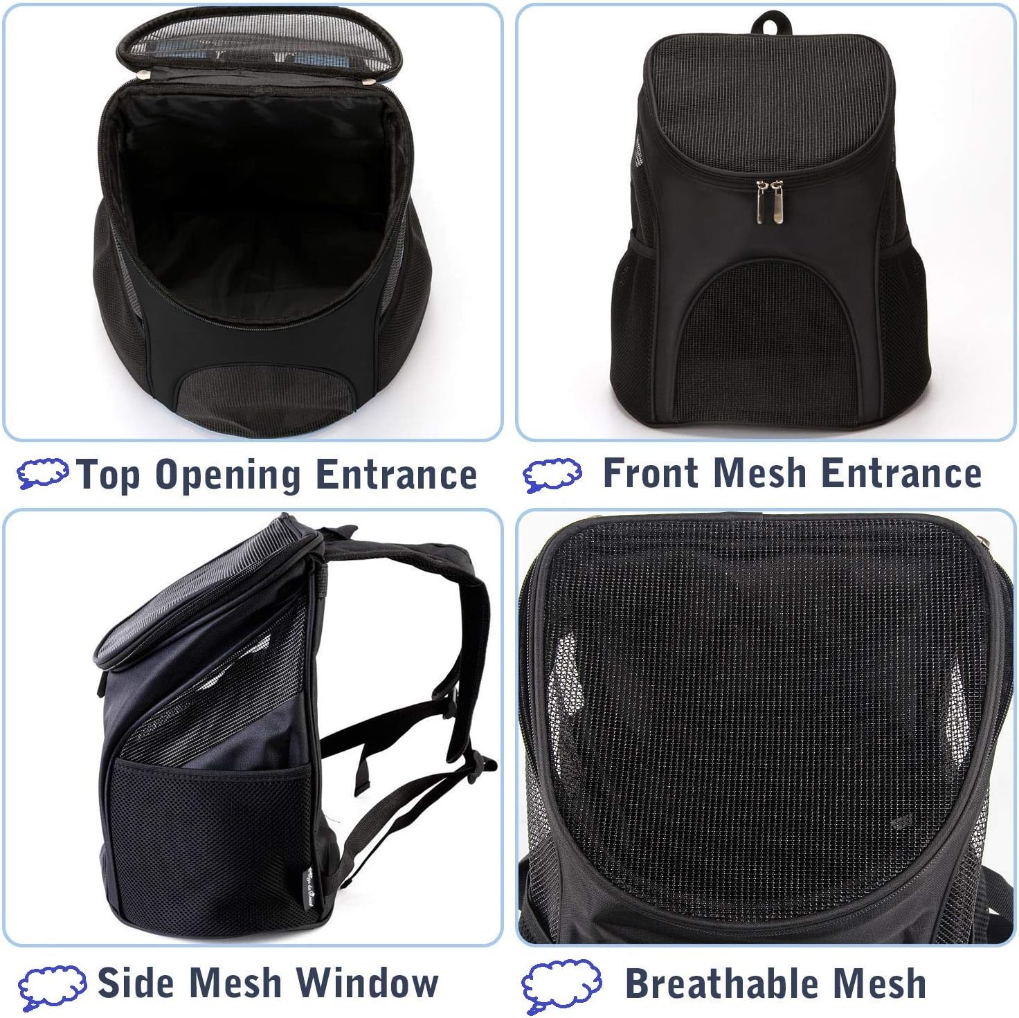 Animal Backpack: Pet Carrier Small Dogs & Cats - Dog Supply Backpack for Hiking, Travel, Camping (Up to 4kg) Free shipping