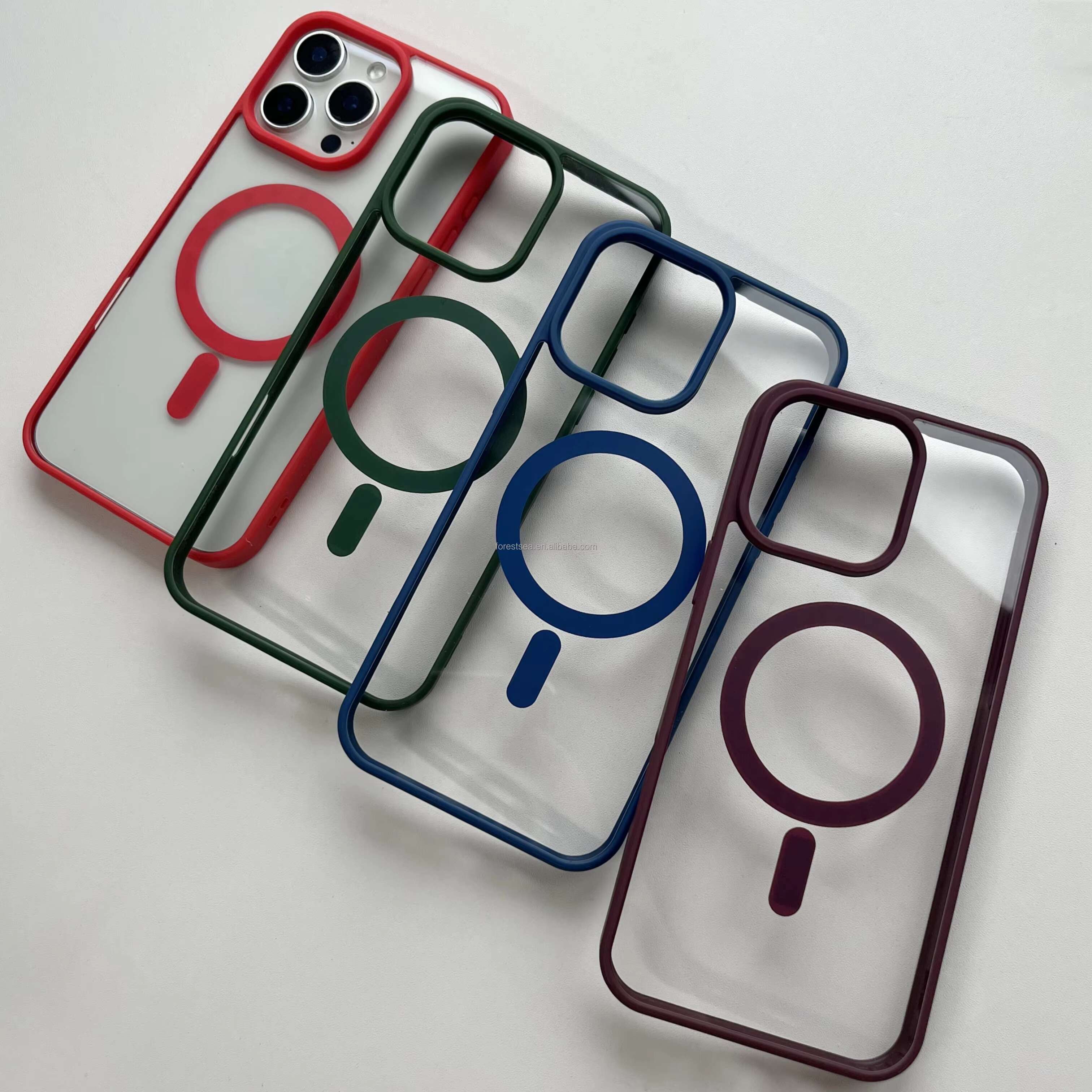 Spot Crystal Phone Case Magnetic Wholesale Flexible Full Cover Shockproonti-Drop for iPhone 16 Pro Max 15 14 Plus 13
