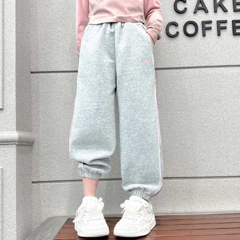Spring New Girls Pants Bloomers Cargo Harem Pants Cotton trousers Sweatpants for 5 6 7 8 9 10 11 12 13 Years Kids Girls ClothingT250318