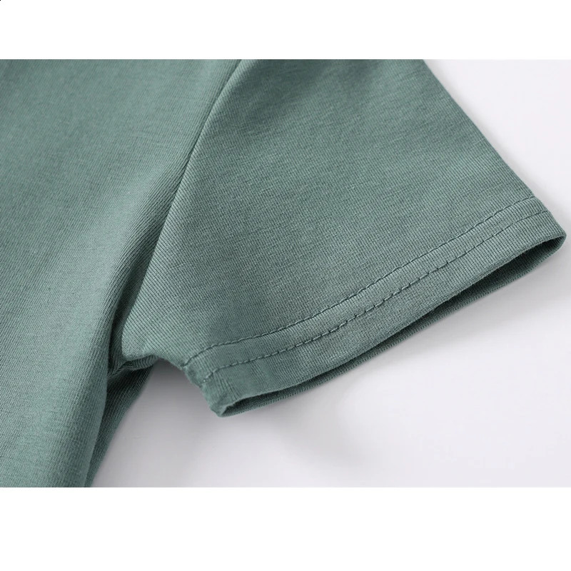 Korean Polo Tshirt Boy 100% Cotton Boys Clothes for School Uniform Shirts Solid White Black Green Polos Childrens Clothing 250319