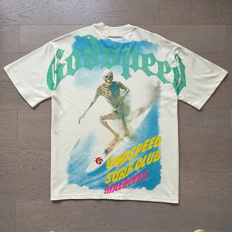 Top Quality 2025 Godspeed Laundry Fashion Tshirt for Mens US Street and Womens Retro 250319