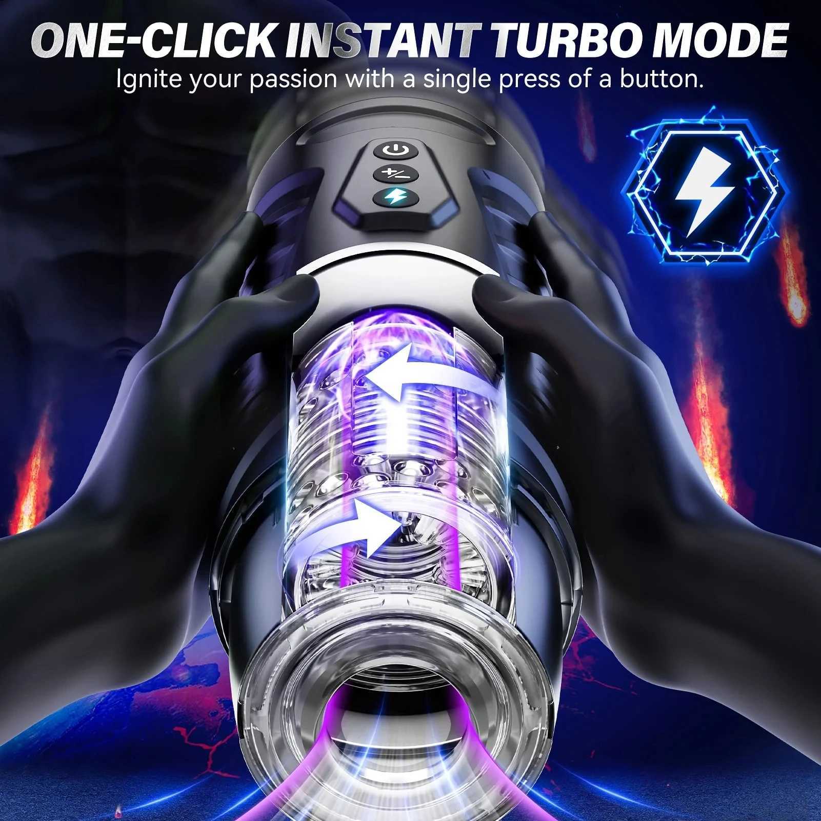 Hannibal Automatic Male Masturbators 7 Thrusting Rotating Suction Cup for Penis Stimulation Pocket Pussy Adult Toys for MenXJ250319
