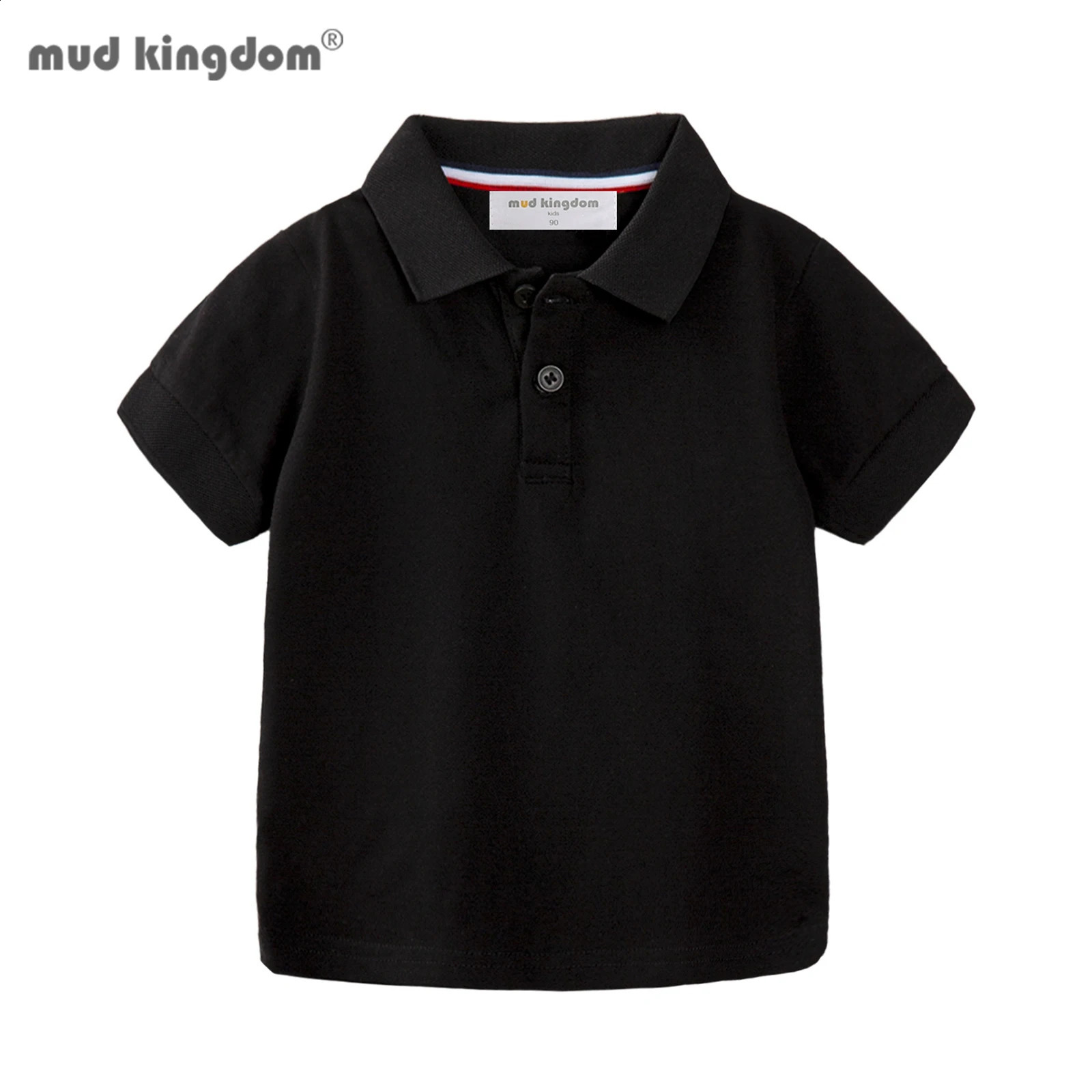 Mudkingdom Boys Pique Polo Shirts Short Sleeve School Uniform Shirt for Kids Summer Collared Tops Solid Color Plain Tshirt 250319