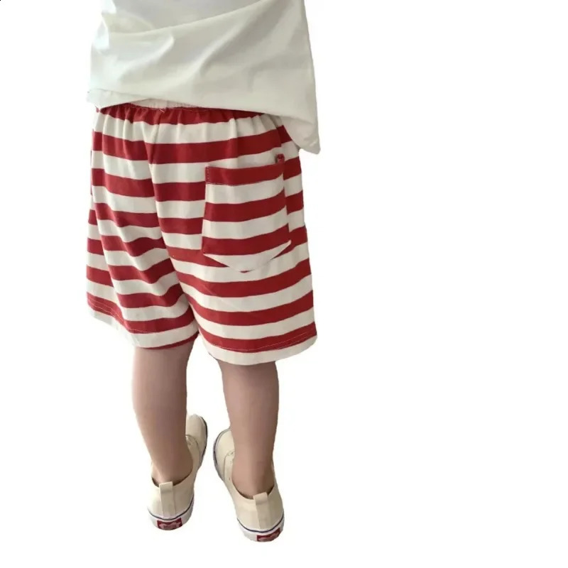 Childrens Summer Pants Loose Striped Pure Cotton Soft Breathable baby shorts for boys clothes 4yrs to 12yrs 250319