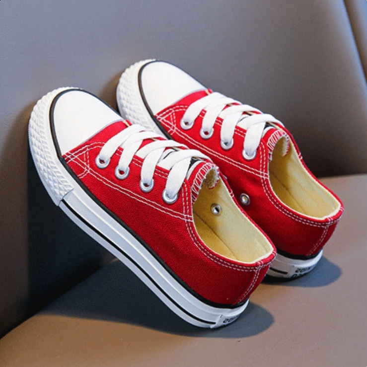 Children Canvas Shoes Boys Girls Low-top Sneakers Student Running Sports Shoes Kids Casual Sneakers Tennis Children Sneakers 250319