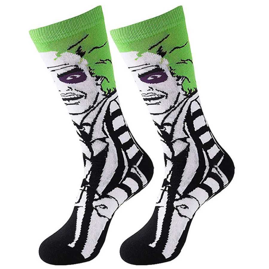 1 pair of cartoon anime game SOCKS crew SOCKS women Christmas Halloween novel fun happy crazy street skateboarding X250319