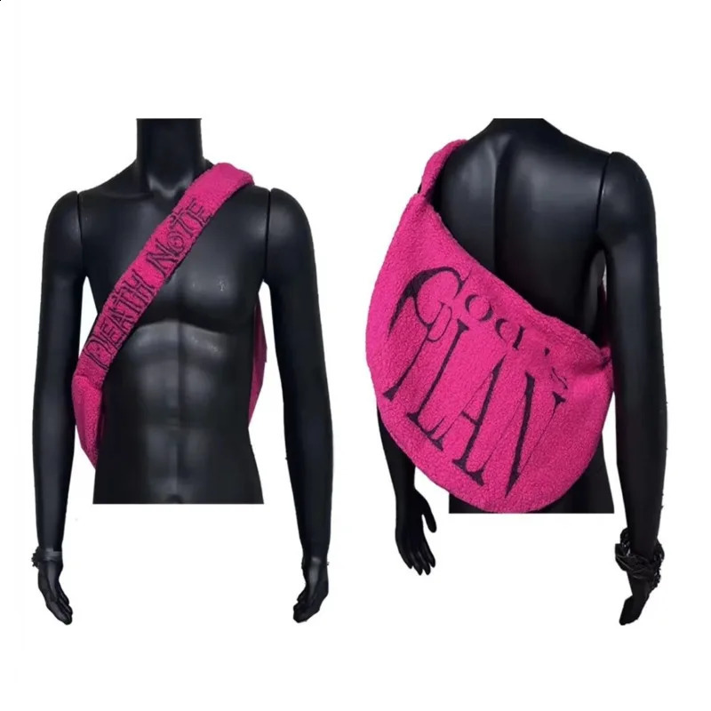 God Plan Garbage Messenger Bag Letter Printing Fashion Niche Shoulder Bag Large Capacity Cross Body Bag 250317