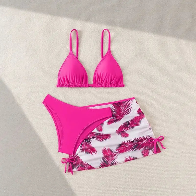 9-16 Years Kids Girls 2pack Printed wit Pad Bra Brief Swimsuit Teens Beach Wear Bathing Suit Children Bikini Set 250319
