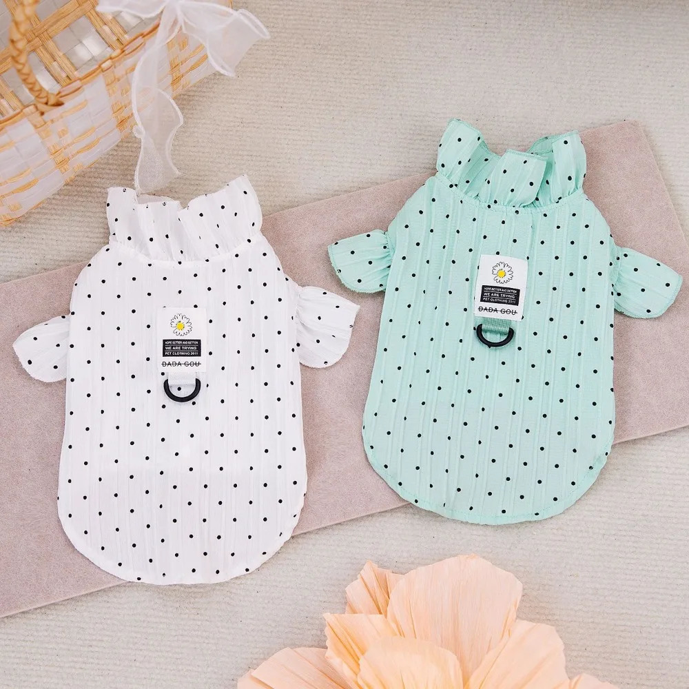 Dog shirts dog T-shirts pet clothing pet clothing spring and summer point shirts 250318