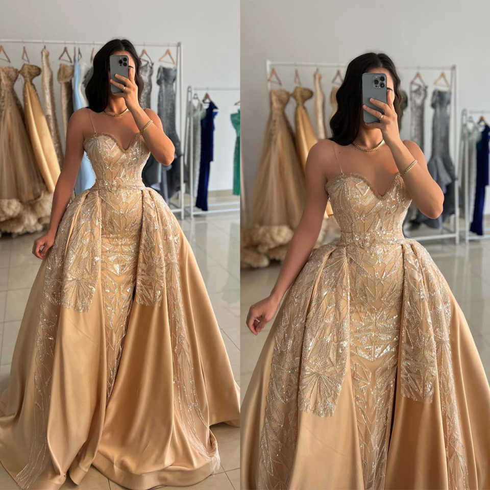 Elegant Champagne Evening Dresses Hand Made Flower Beads Appliques Summer A Line Prom Dress Sweety Girl Gown Plus Size Special Occasion With Sash Vest