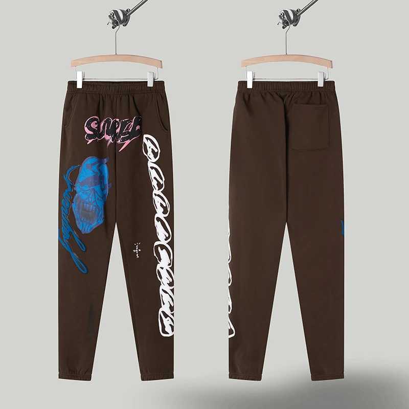 Mens Pants Autumn Winter New FLeece Sweatpants Colorful Foam Printed Casual Sport Trousers X250319