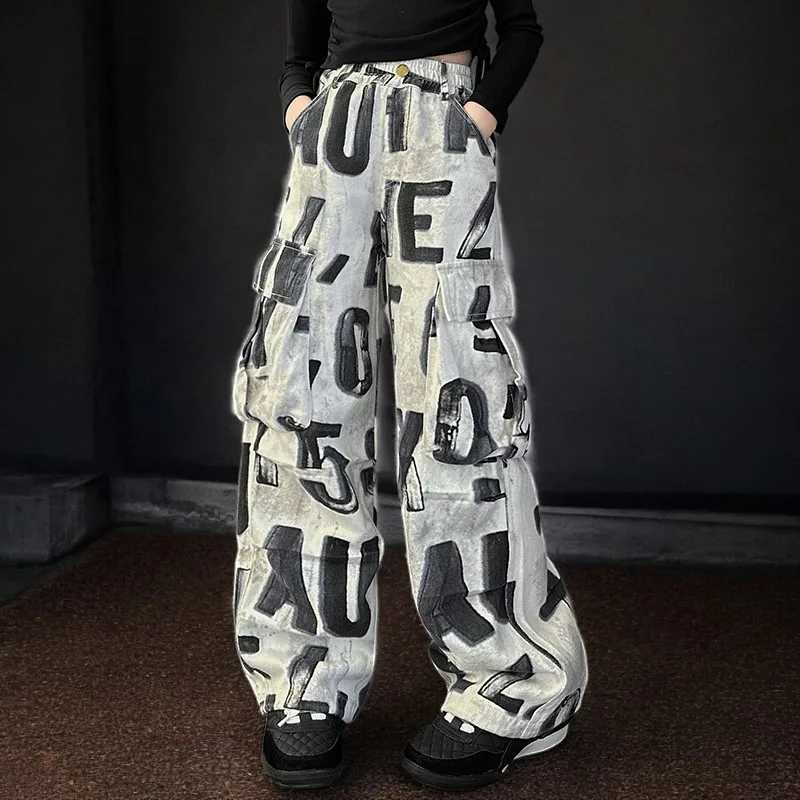 Streetwear Cute Girls Cargo Pants for Kids Trousers Teenagers Wide-legged Pants Children Outfits Baby Clothes 5 7 9 11 13 YearsT250318