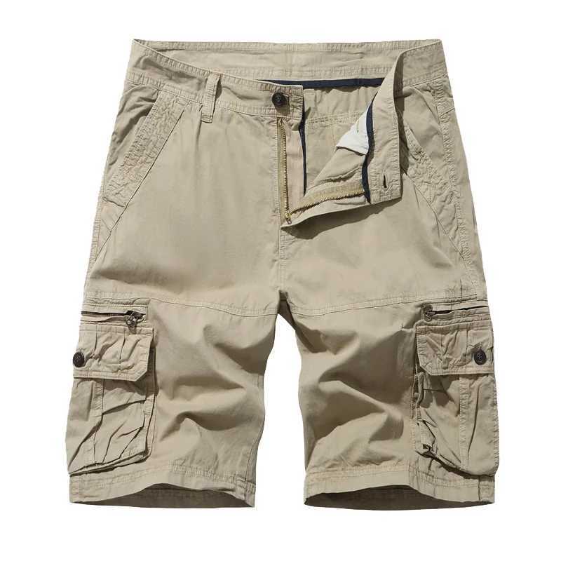New Simple Mens Loose Casual European Size Tooling Shorts Multi-pocket Five-point Medium Pants W250319
