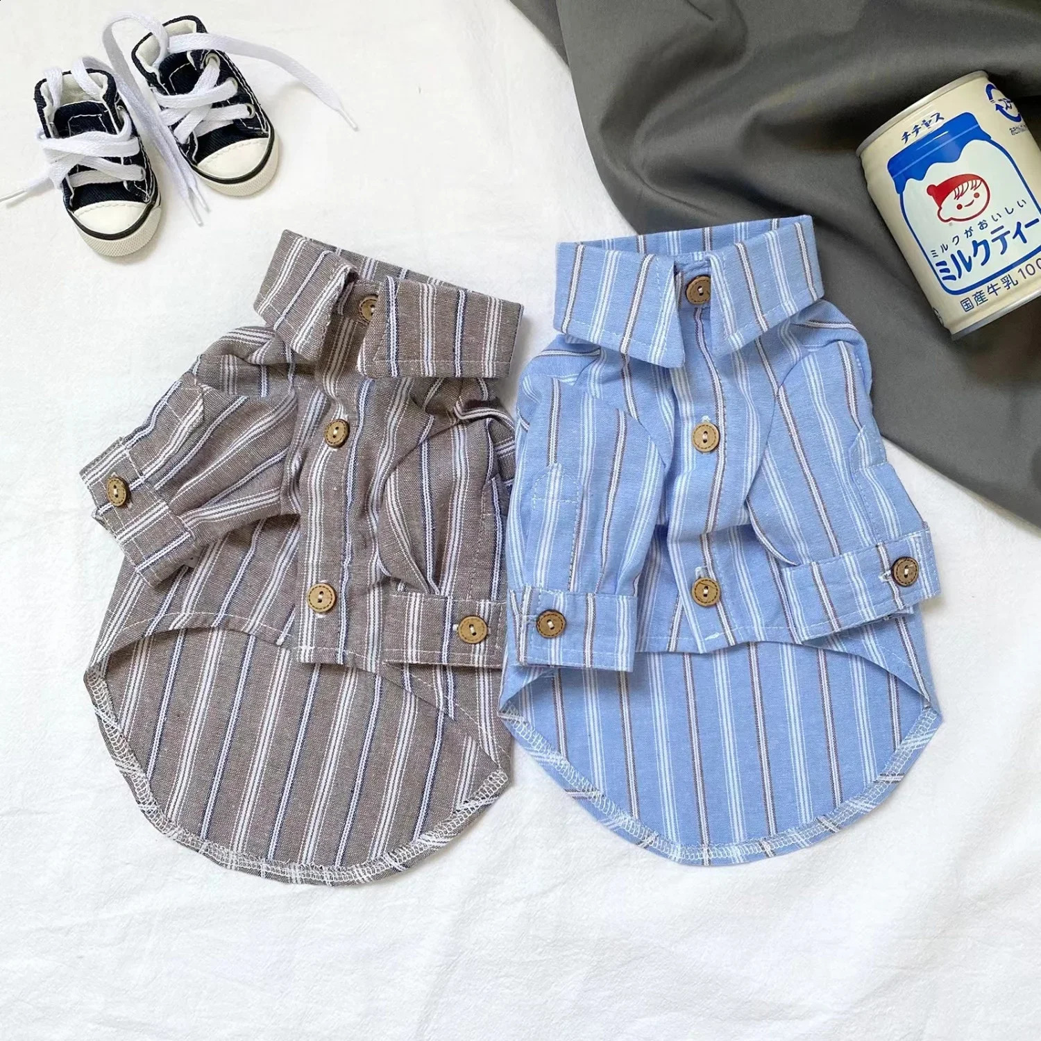 Pet clothing puppies cats fine stripe shirts 250318