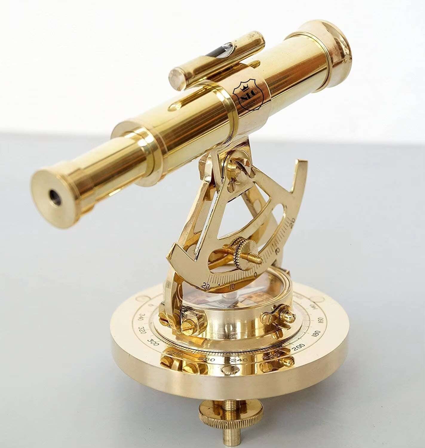 Thomson 8X Magnification Brass Leather Spyglass Telescope with Wooden Box Handicraft Product Category Binoculars & Telescopes