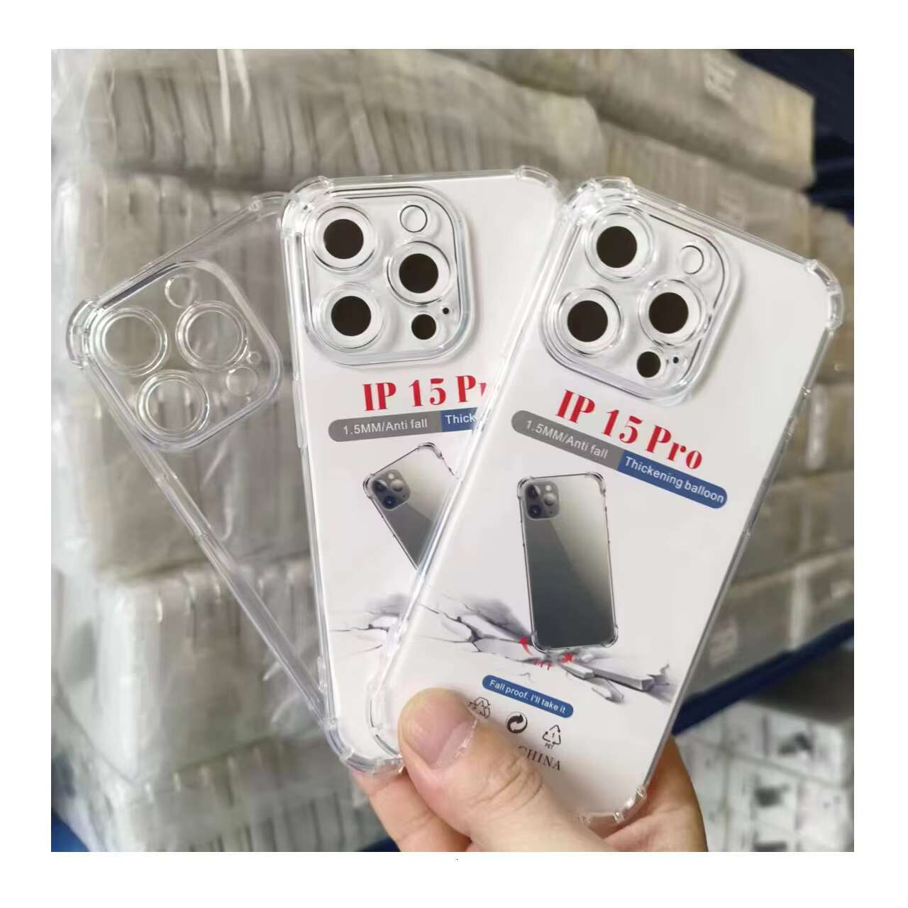 Factoryshop Wholesale Phone Case IPHONE15PRO MAX Transparent Shockproof case for Iphone15 Series