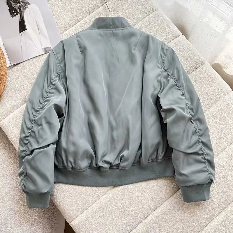 Spring Warm Women Baseball Jackets Oversized Basic Coat Zipper Loose Bomber Jacket Female Outwear 250317