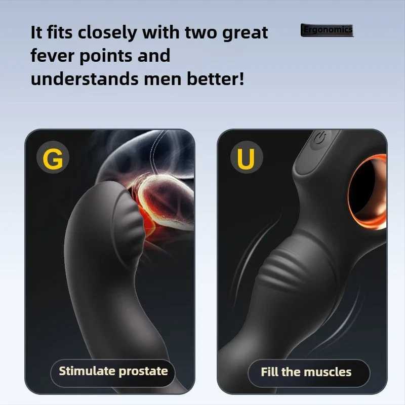 Vibration male prostate massage remote control anal plug hip plug for male masturbation G-Spot stimulation homosexual anal sex toy 18+ W250319