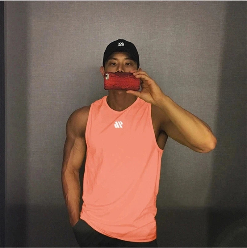 Mens fitness gyms Tank top men Fitness sleeveless shirt Male mesh breathable Sports vest Undershirt Gyms Running vest men 250319