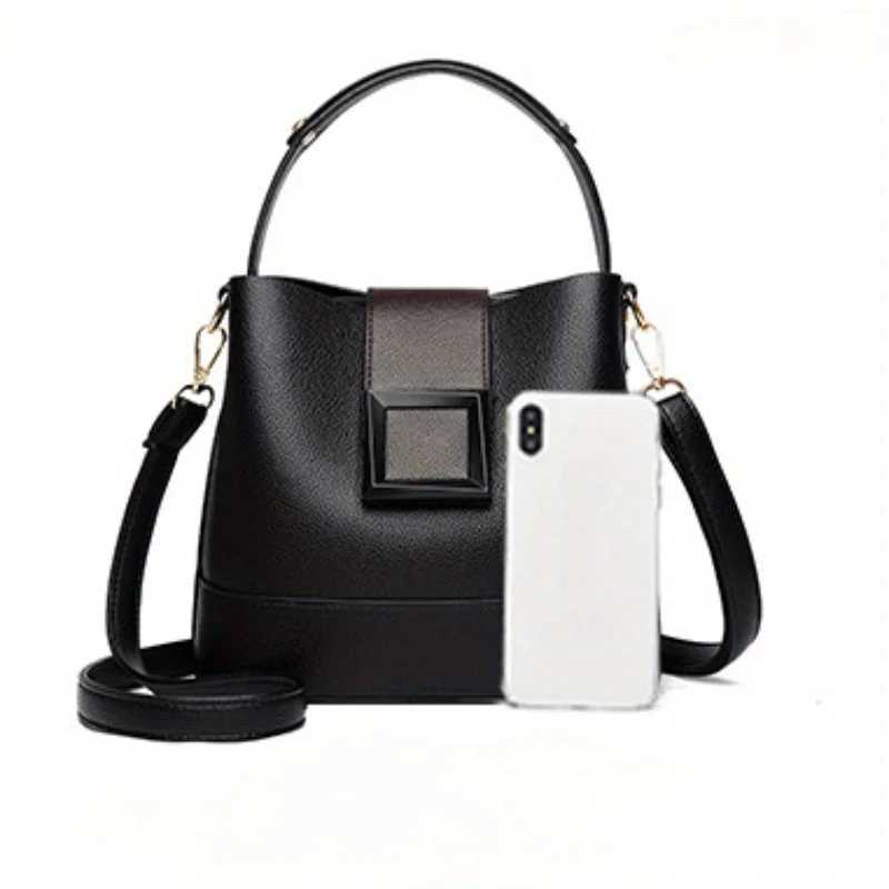 New Arrival Womens leather bucket bag fashionable top handle comfortable shoulder strap stylish avant-garde design handbag shoulder cross body bag T25