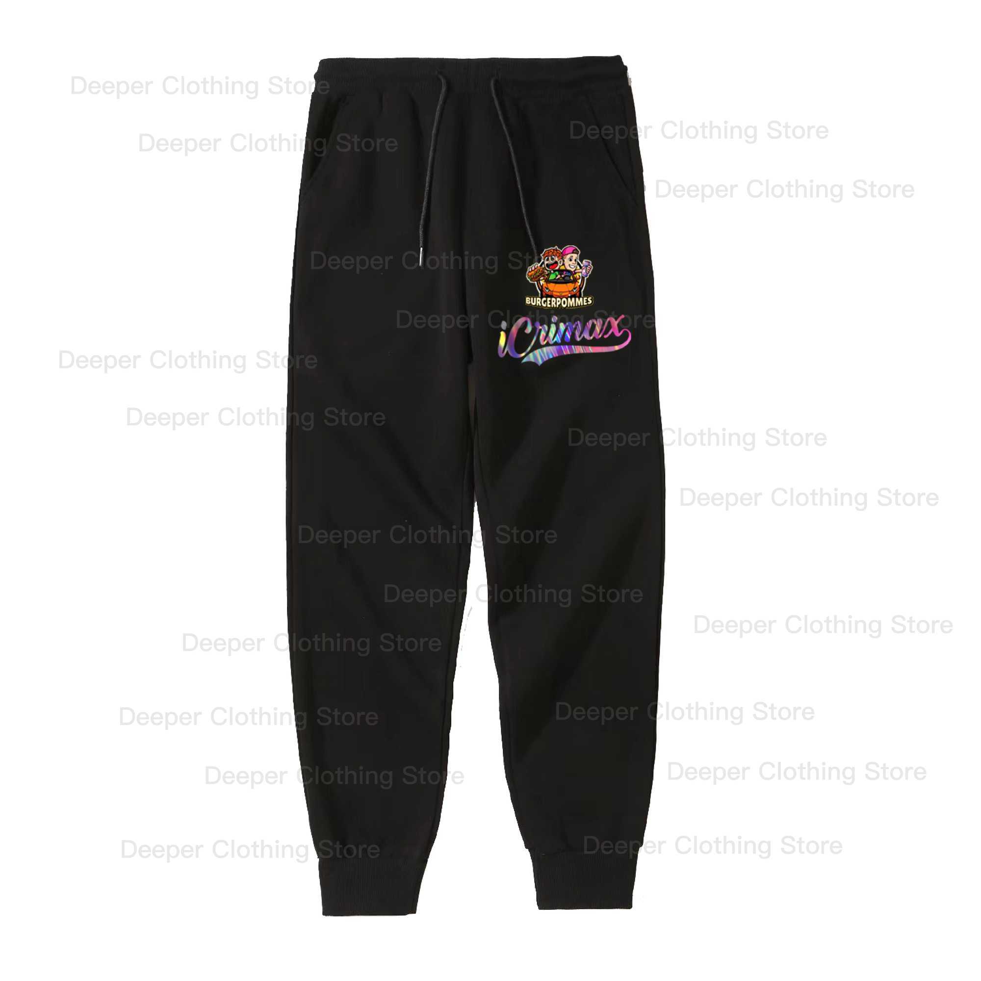 Burgerpommes icrimax Sports pants Men/Women Harajuku Kawaii Sweatpants Y2k Unisex Anime Cartoon kids boy Fashion Casual pants X2503191