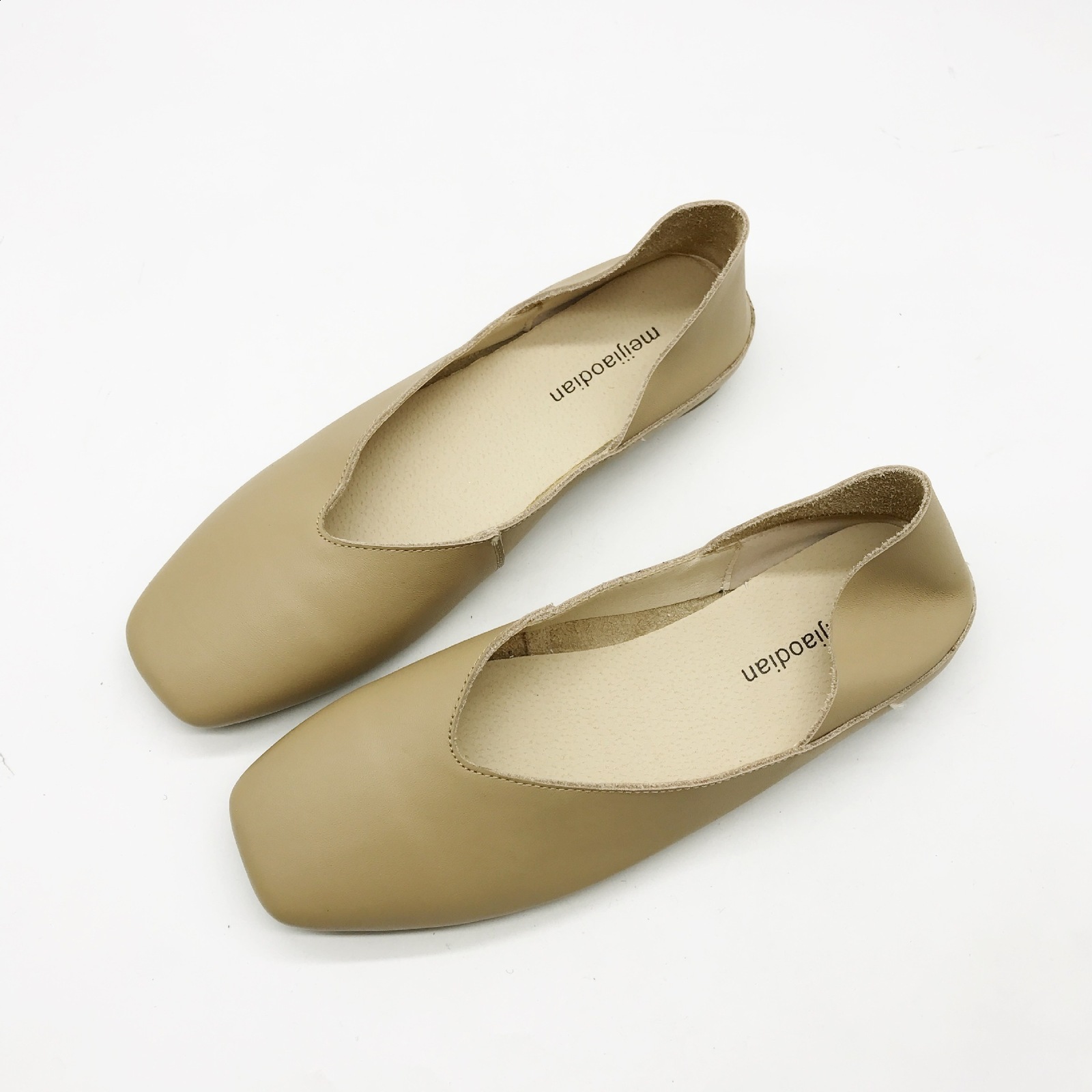 Retro soft genuine leather womens flat shoes single shoes womens casual round toe boat shoes womens mocha casino 240906