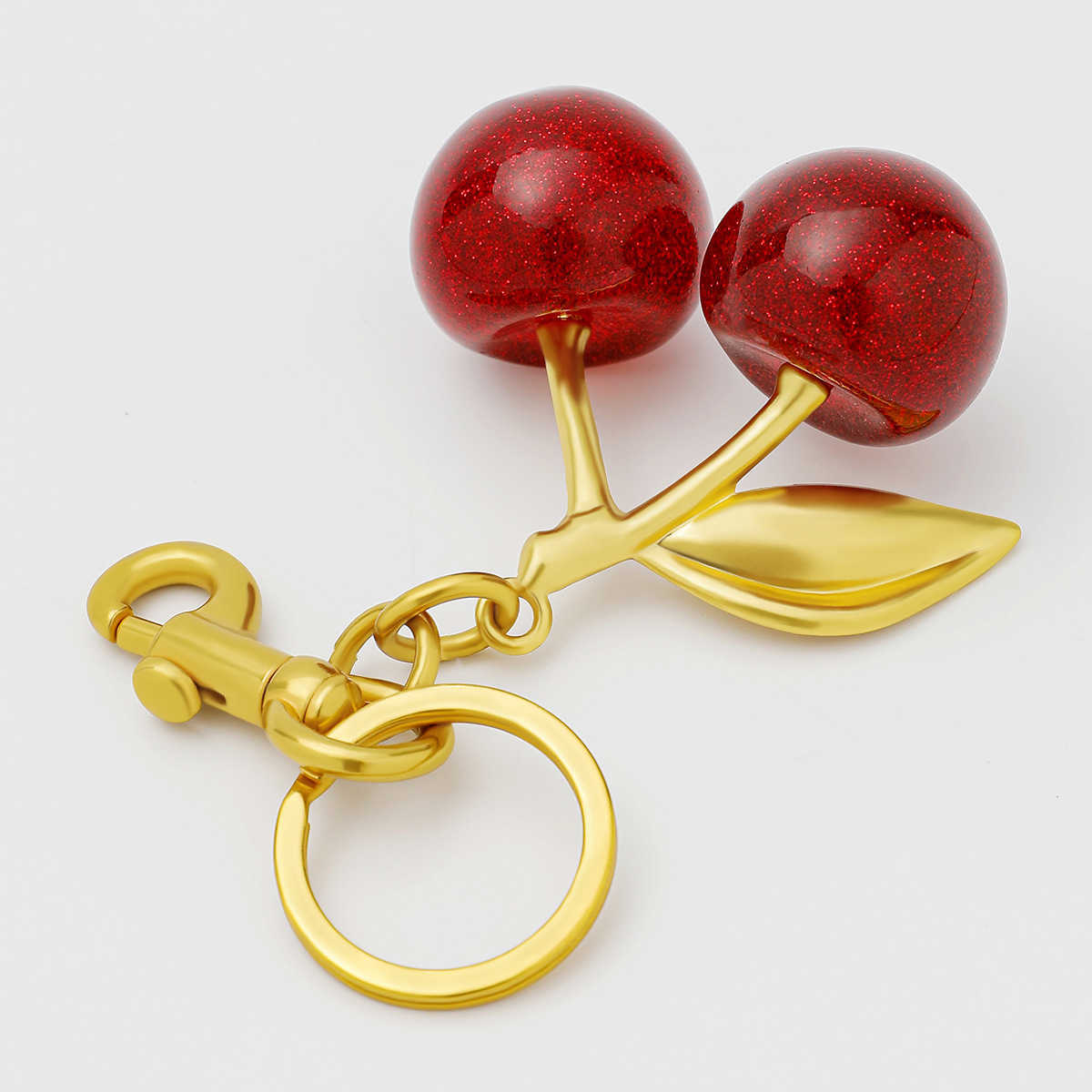 Keychains Lanyards Cherry Fruit Bag Pendant Keychain Handbag Creative Womens Gift Car Decoration H250318