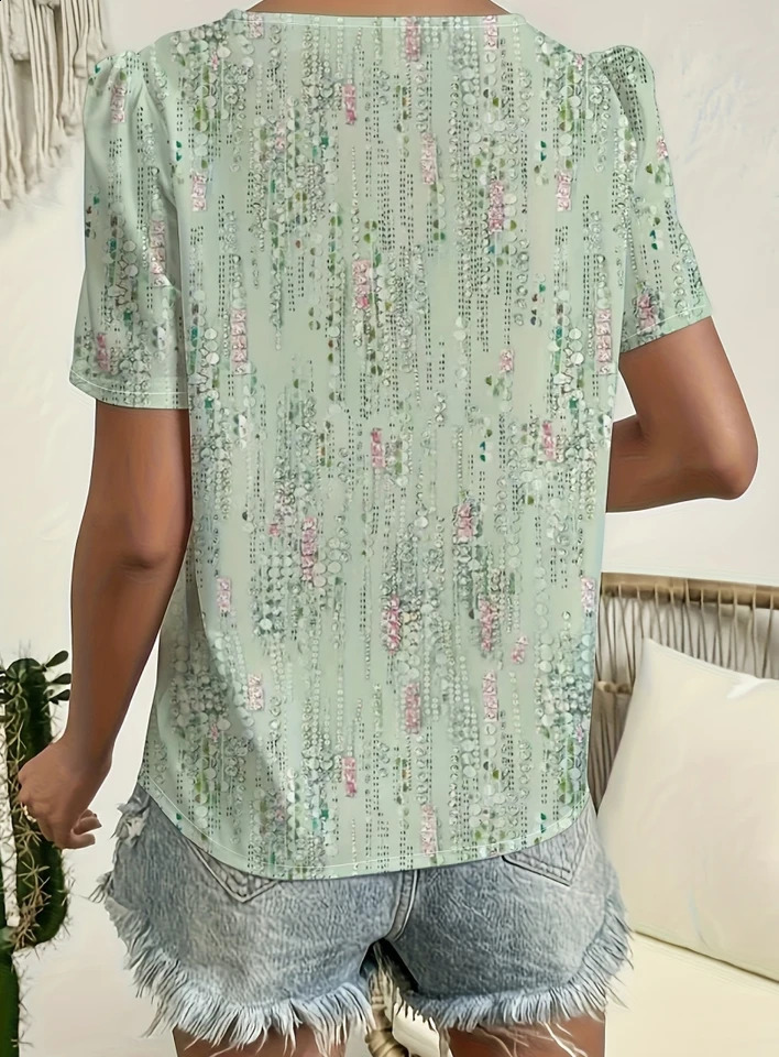 Temporary Shirt Casual Loose Womens Elegant Short Sleeve Weekend 250319