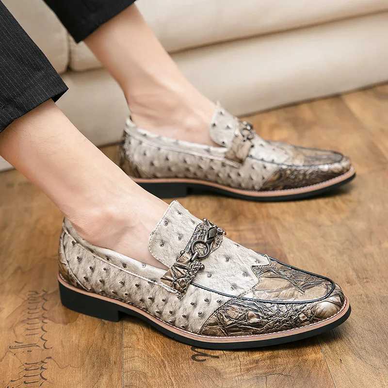 2024 Brand Elegant Mens Formal Shoes Designer Casual Dress Shoes Mens Wedding Luxury Social Shoes Mens Leather LoafersXJ250319