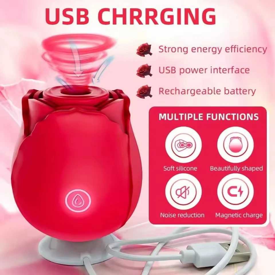 10 speed rose vibrator G-Spot fake penis powerful vaginal clitoris suction female sex toy powerful vacuum vibrator massager W250319