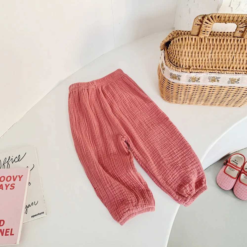 Spring and summer mosquito repellent pants for young children new casual loose Trouser solid color pants for boys and girls casual pants for outerwear