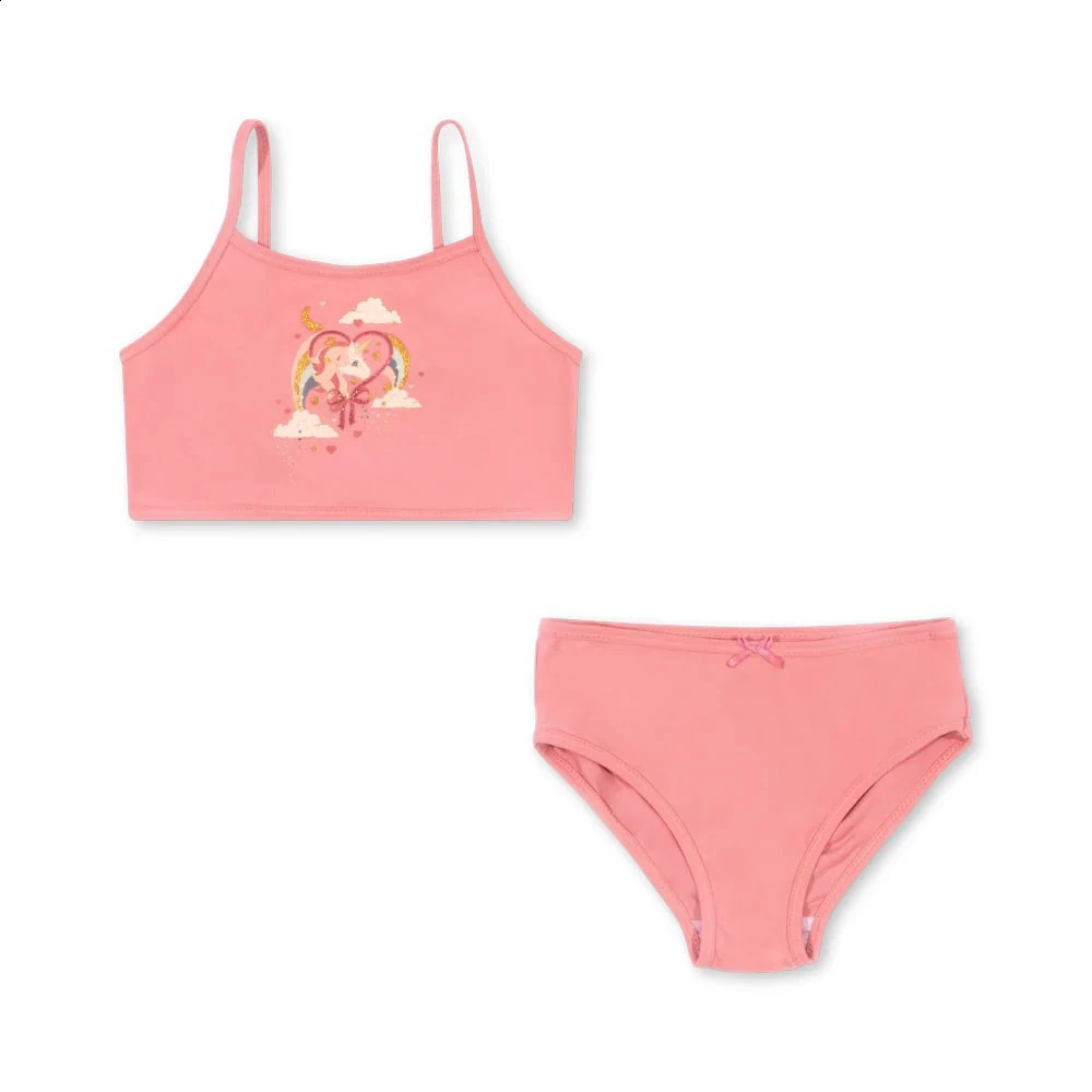 Kids Swimsuit 25 Summer Girls One-piece Swimwear Kids Long Sleeve Swimsuit Girls Long Sleeve Ruffles Beach Vacation Clothes 250319