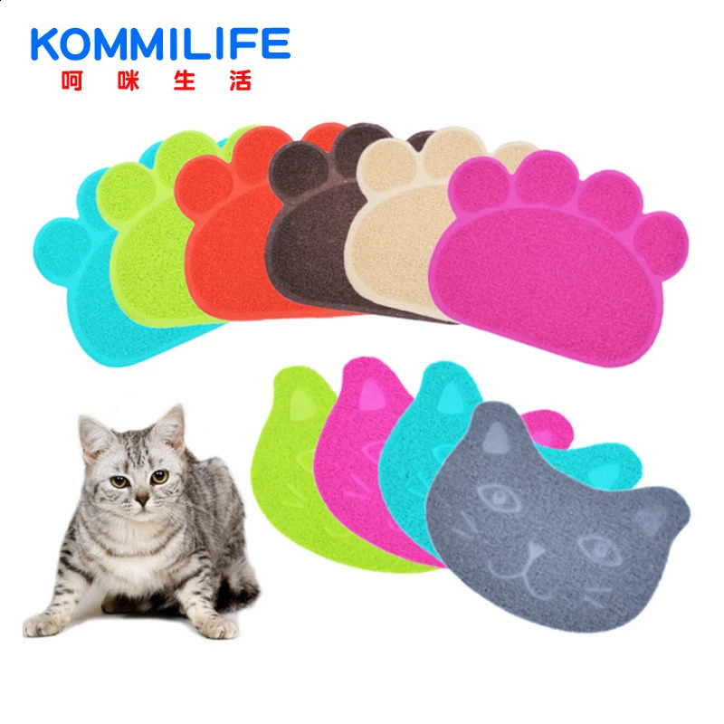 KOMMILIFE Silicone Pet Mat For CatS NonSlip Cat Bowl Pad Feeding Placemat Litter Accessories 250312