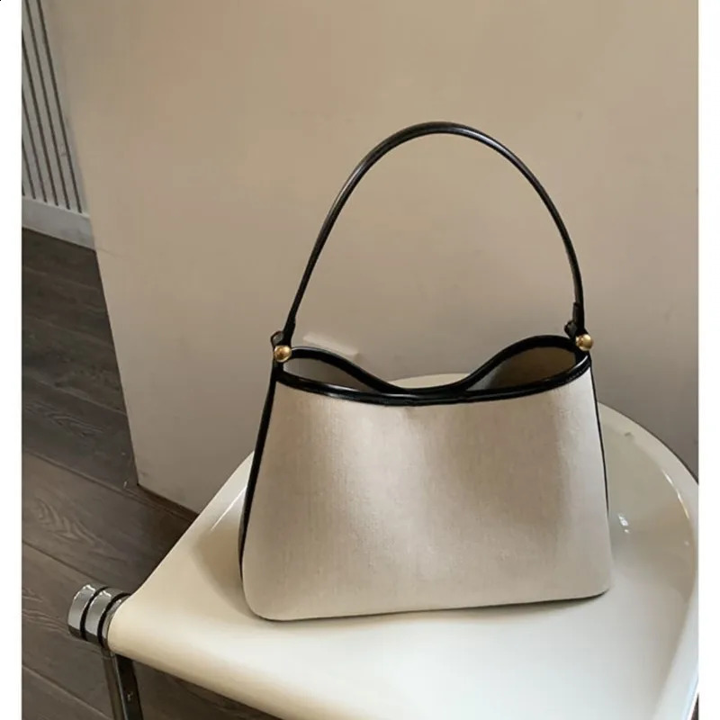 JIAERDI Retro Canvas Bucket Bag for Womens Elegant Street Casual Underwear Bag for Womens Retro Y2k Handbag 250317