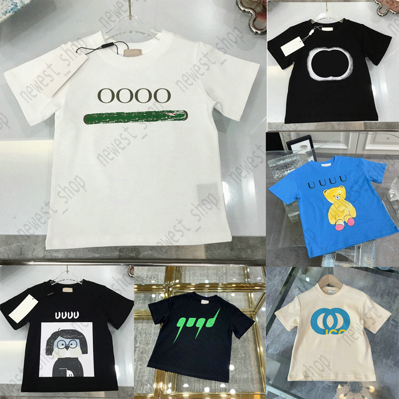 designer boys girls kids t shirt t-shirt tee tops letter print cartoon GO lovely animal geometry luxury summer children black white short sleeve cotton casual tshirt