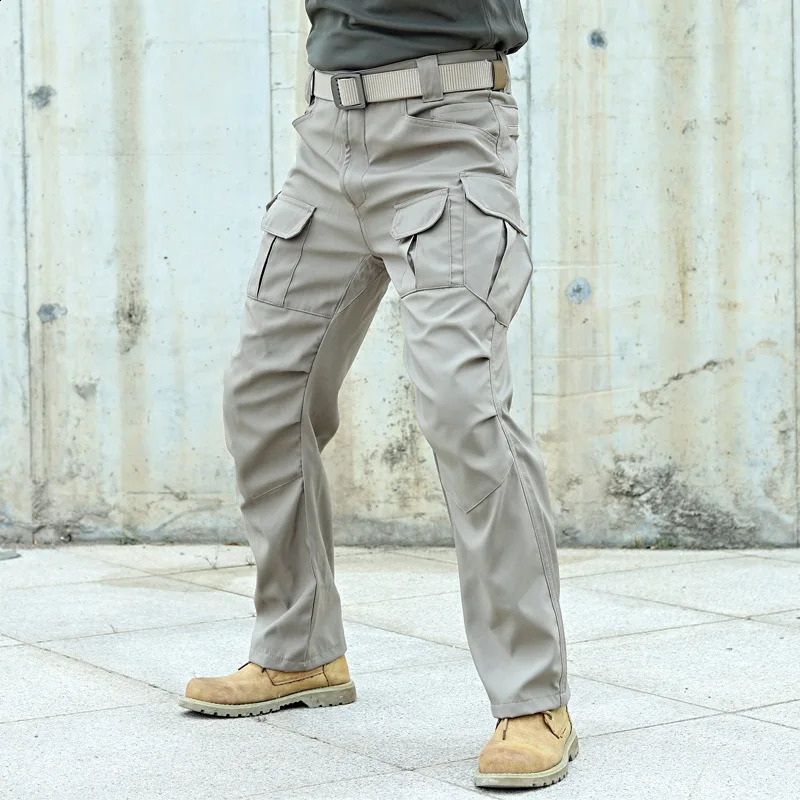 Outdoor casual pants mens tactical cargo Trouser multi pocket wearresistant workwear 2pc outdoor fishing and hiking men 250319