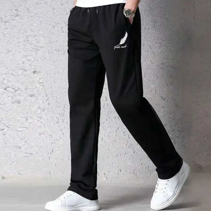 Autumn Winter Fashion Harajuku All Match Trousers Men Loose Straight Leg Sports Pants Plus Velvet Casual Mens Pants Sweatpants X250319