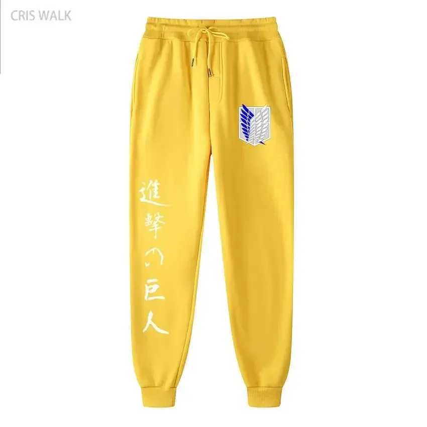 2024 Casual Anime Mens Pants Attack on Titan Pants Anime Printed Loose Mens Pants Trendy Spring and Autumn Sports Pants S-3XL X250319