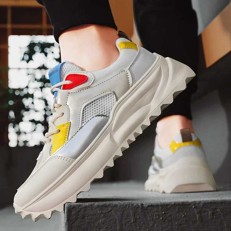 Casual Sports Shoes Thick Soles All Match Student Fashion Shoes Mens Tennis Sneakers Outdoor Sports Breathable Mens Shoes Z250319