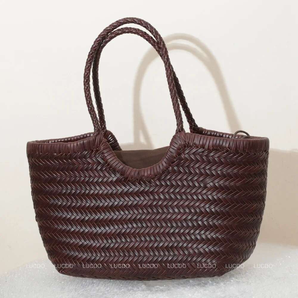 Handbags Women's Genuine Leather Shoulder Weaving Casual Shopping Bag Vintage Big Tote Purse Cowhide Cross Hand Bags Lady